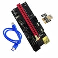 thumbnail image 2 of Tarjeta extensor de placa elevadora PCI-E Tarjeta extensor USB 3.0 de 4 pines y 6 pines Adaptador 1x a 16x, cable azul Advancent EL001386-02, 2 of 2
