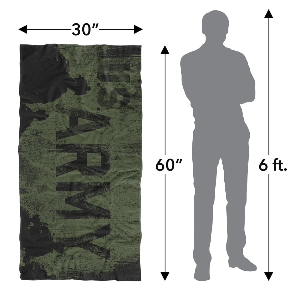 Army Beach Towel, 30"x60", Strong Beach Towel