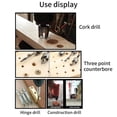 thumbnail image 3 of Youkk 37 Pcs/set Pièces de Forage contre-Fuite Charnière Perceuses Liège Perceuses Chanfreins Clés Positionnement Perceuse à Impact Set, 3 of 6