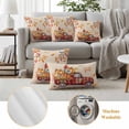 thumbnail image 6 of Fall Pumpkins Outdoor Waterproof Pillow Covers, Thannksgiving Truck Retro Leaves Rustic Decorative Square Throw Pillowcase Sofa Cushion Sham for Patio/Couch/Chair, 20"x20" 2 Pack, 6 of 8