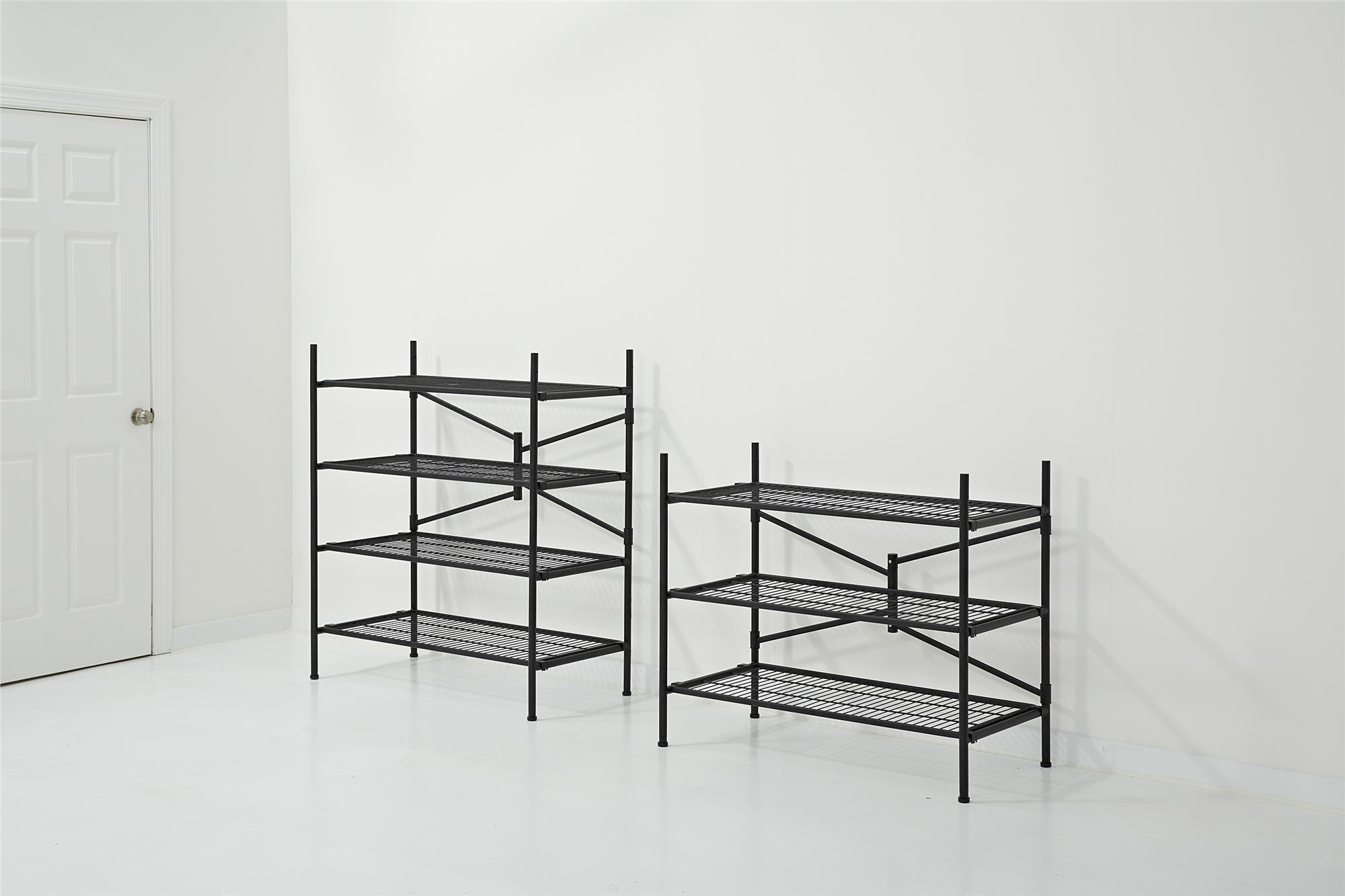 Cosco Products 66713BLK1E Folding 3-Wire Shelf Freestanding Storage Unit, Black - image 4 of 30