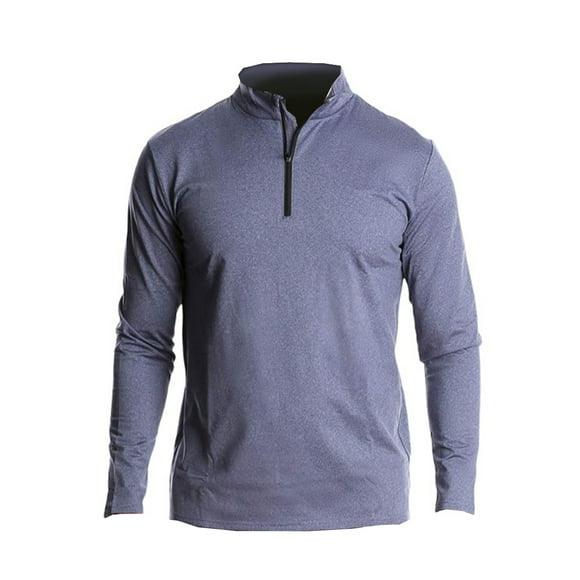 Qarigey Jersey de media cremallera para hombre, camiseta cálida de manga larga transpirable de Color sólido para niños, ropa interior térmica Camisetas Azul claro XXL Qarigey AP013080-20