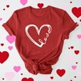 thumbnail image 2 of BLVB Valentines Shirts for Women Cute Love Heart Shirt Valentine T Shirt Red Short Sleeve Casual Gift Tops for Lover, 2 of 6