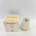 thumbnail image 3 of pynogeez LEDlamps,Bedside Table Lamp for Bedroom - 3 WayDimmable Touch Lamp USB C Charging Ports and ACOutlet, Small Lamp Wood Base Round Flaxen Fabric Shade, 3 of 9