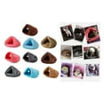 thumbnail image 2 of Cat Bed Warm Plush Cat Puppy Warm Bed Kitten Cave House Thicken Cushion, 2 of 19