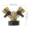 thumbnail image 3 of Adaptador de conector de manguera de grifo de 3/4" para jardín, 2 unidades, para accesorios rápidos, divisor de latón, 3 of 6