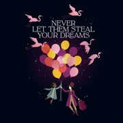 Girl's Wonka Willy and Noodle Never Let Them Steal Your Dreams Graphic Tee Navy Blue Large