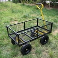 thumbnail image 4 of Holaki Tools Cart Wagon Cart Garden Cart Trucks,Heavy-Duty Solid Tire Garden Dump Cart - 4.86 cu. ft. Yard Wagon Cart with 600 LBS Capacity & Spacious Mesh Bed,Utility Wagon,37" x 19.48" x 40.15", 4 of 18