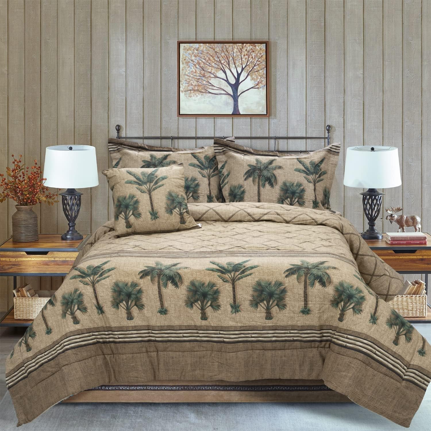 Kona Tropical Twin Comforter Set 3Piece Bedding Comforters, Polycotton