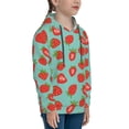 thumbnail image 3 of Kdxio Hand Drawn Strawberry Pattern Boys Athletic Unisex Boys Girls Hoodie with Pocket Sweatshirts-Medium, 3 of 6