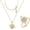 Set2, variant on Sunflower Fidget Necklace for Women Gold Moon Necklace Rotating Heart Necklaces Spinning Crystal Flower Anxiety Necklaces Crescent Moons Jewelry Accessories