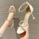 thumbnail image 2 of Sandalias de tacón fino con diamantes de imitación para mujer, zapatos sexys con punta abierta y tacón alto, estilo coreano, novedad de verano 2024, 37, 2 of 5