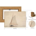thumbnail image 6 of HFDF Sailboat Wall Art, Ocean Landscape Vtage Canvas Patg, Nautical Boat Retro Art Prts, Nature Scenery Wall Pictures for Livg Room Bedroom, Modern Farmhouse Wall Decor 20x16inch Framed, 6 of 6