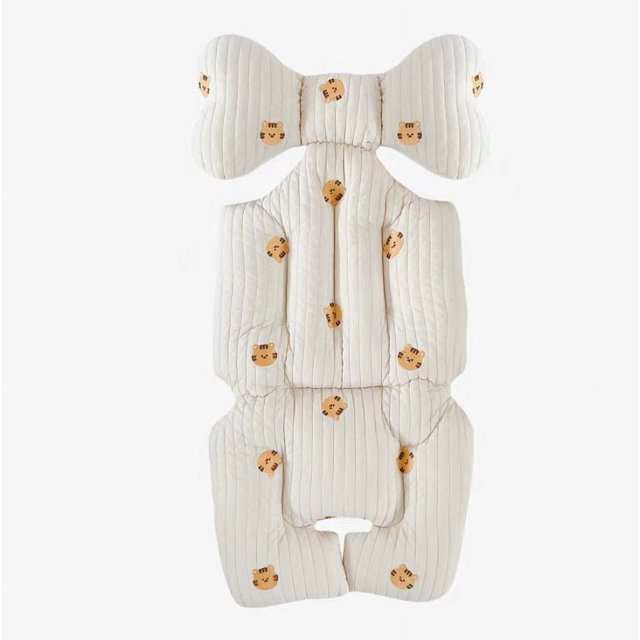 Cojín bordado para carrito de bebé, otoño e invierno, almohadilla de algodón gruesa para bebé, cojín multifuncional para bebé