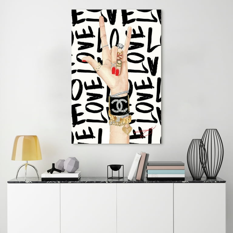 Framed Canvas Art (Gold Floating Frame) - Gucci Bag by Katerina Pashegor ( Fashion > Fashion Brands > Gucci art) - 26x18 in