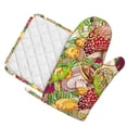 thumbnail image 2 of Kll Colored Large Mushrooms And Leaves Oven Gloves And Pot Holders Grill Gloves - Oven Gloves And Pot Holders, Non-Slip Cooking Gloves With Recycled Pads, 2 of 9