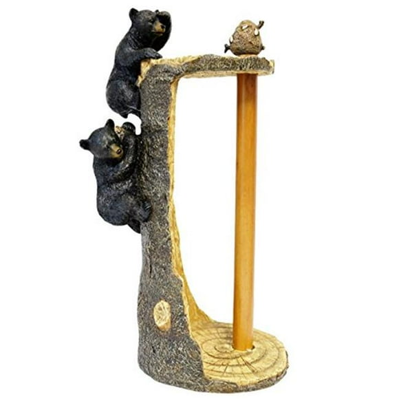 DeLeon Collections 13615 8.6 x 6.5 x 15.6 in. Bears Climbing Tree Paper Towel Holder
