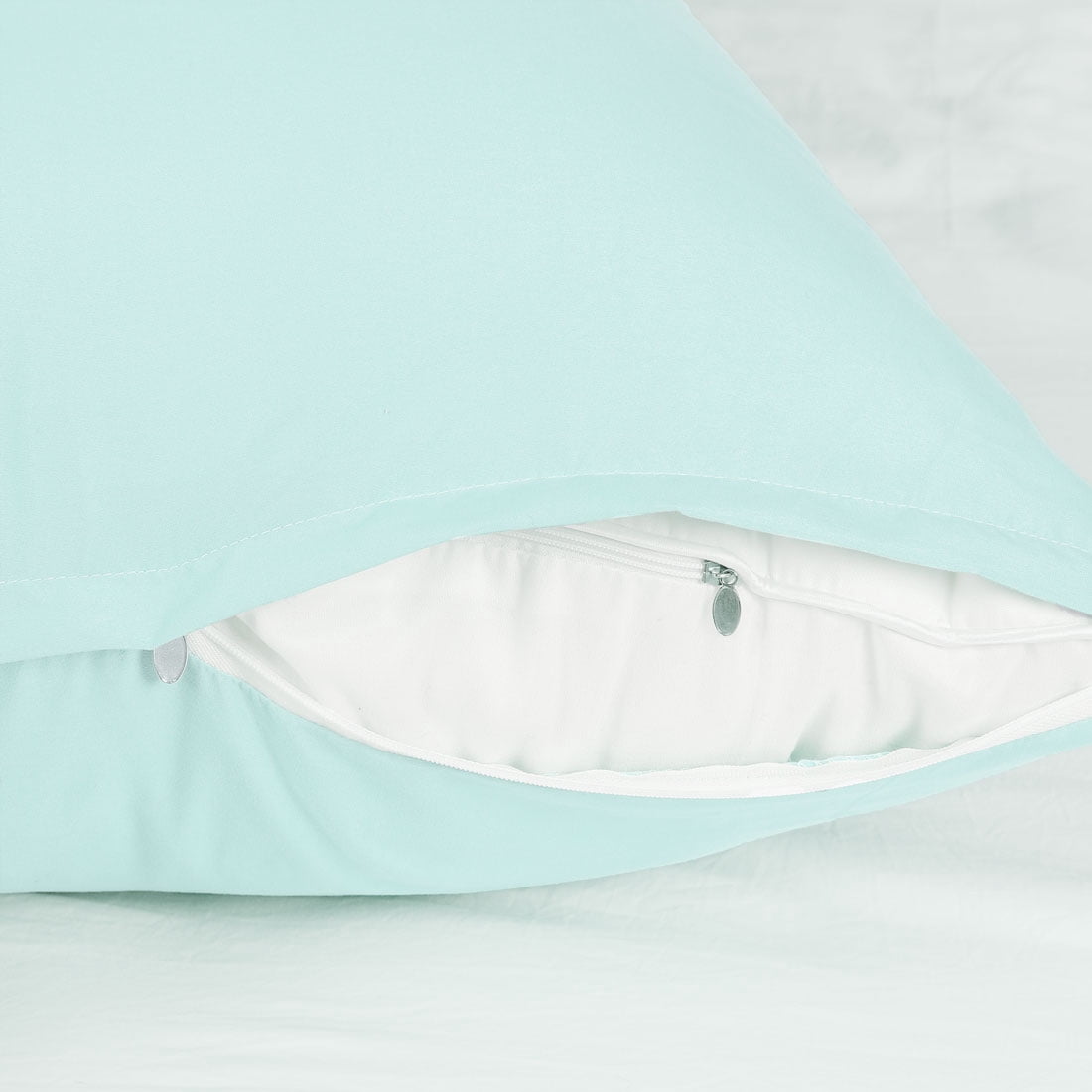 Unique Bargains Pillowcases 2 Pack Microfiber Body Pillow Covers Spa Blue 20" x 54"