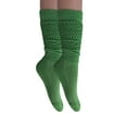 thumbnail image 2 of 3 Pairs Cotton Slouch Cotton Socks Extra Heavy and Extra Long Shoe Size 5-10 (Forest Green), 2 of 11