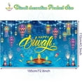 thumbnail image 2 of Happy Diwali Backdrop Banner Decorations 73*43 Inch Happy Diwali Banner Rangoli Lantern Photography Deepavali Photography Background Supplies(Vibrant), 2 of 5