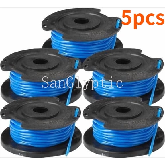 SanGlyptic Replacement Spools for Ryobi  .o65 Auto Feed Line Spools Trimmer Edger Accessory 5-Pack AC14RL5