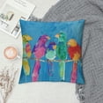 thumbnail image 2 of Orinice Birds Branch Blue Background Graphic Decorative Cushion Throw Pillow Cover 12x12in, 2 of 5