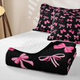 thumbnail image 4 of Manfei Pink Coquette Bowknot Bed Spread Queen For Girls,Pink Princess Bow Queen Coverlet Set For Kids,3-Piece, 4 of 7