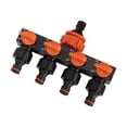 thumbnail image 2 of Kuntesetty 4 Way Hose Splitter Water Divider Easy to Install Water Separator Switch Control Red, 2 of 10
