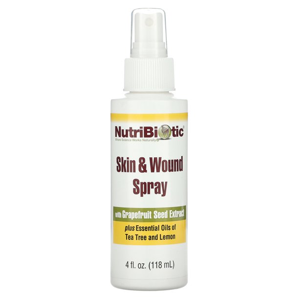 NutriBiotic, Skin Wound Spray with Grapefruit Seed Extract, 4 fl oz (118 ml)