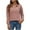 Pink, variant on CHGBMOK Womens Long Sleeve Shirts Collared V Neck Knitted Business Casual Tops Ribbed Sweater Loose Blouses