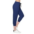thumbnail image 3 of ALWAYS Women's Capri Jogger Lightweight Sweatpants with Pork Chop Pockets Navy S, 3 of 7