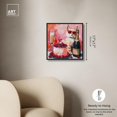 thumbnail image 5 of Cat Cake Party Canvas Trendy Kitchen Art by Art Remedy, Black Frame, 16" x 16", 5 of 7