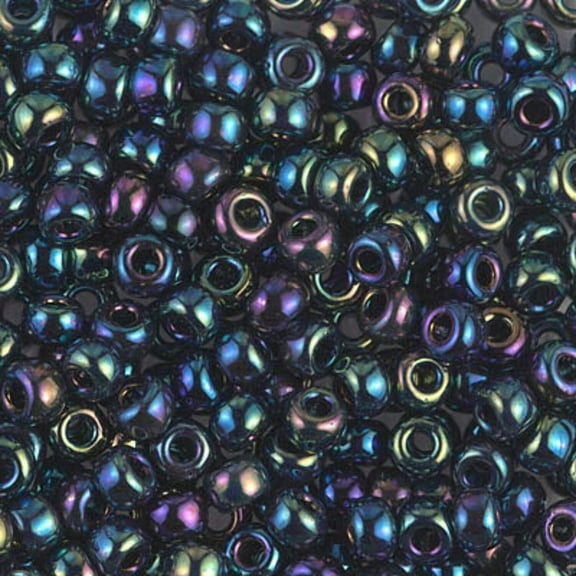 Metallic Green Iris Miyuki Seed Beads 6/0 6-9455-TB