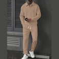 thumbnail image 5 of Gamivast Men's Jacquard Knit Tracksuit Long Sleeve Shirt and Drawstring Pants Set Soft Textured Outfit for Casual Golf Daily Lounge Athletic, 5 of 6