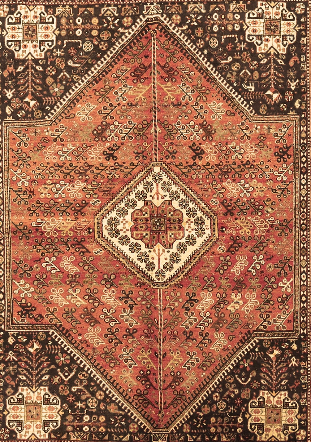 Rebrwon Traditional Rug Ahgly Company Indoor Rectangle Persian Brown Traditional Area Rugs, 2 ...