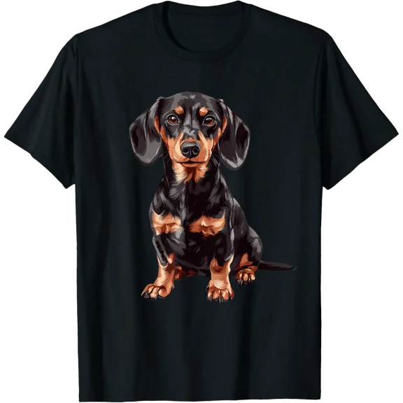 Dachshund T-Shirt, Wiener Dog Lover Graphic Tee Size S-5XL