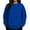 Royal Blue, variant on Women's Solid Color Round Neck Drop Shoulder Long Sleeve Loose Fit Casual Sweatshirt Top Fall and Winter Fashion Winter Clothes,Army Green,Size L
