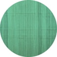 thumbnail image 1 of Ahgly Company Machine Washable Indoor Round Abstract Turquoise Blue Contemporary Area Rugs, 3' Round, 1 of 4
