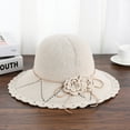 thumbnail image 4 of LinYooLi Of New Women's Spring/Summer Korean Sunshade Hat Flower Fisherman Hat Big Edge Outdoor Sunscreen Knitted Bowl Hat, 4 of 7