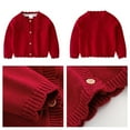 thumbnail image 5 of Godderr Baby Girl Knitted Cardigan Sweater Toddler Button Cardigan Top Simple Breathable Cardigan, 5 of 5