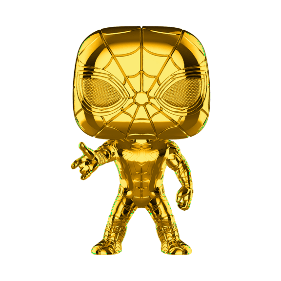 Funko Pop! Marvel Collectible Vinyl Figure, MS 10 Iron Spider, Chrome, 3.75"
