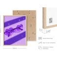 thumbnail image 3 of HAUS AND HUES Sunglass Art Purple Aesthetic Room Decor - Aesthetic Purple Wall Art & Cool Posters for Room Aesthetic Neon Pictures Wall Decor Purple Room Decor | Heart Glasses (Beige Framed, 12x16), 3 of 6