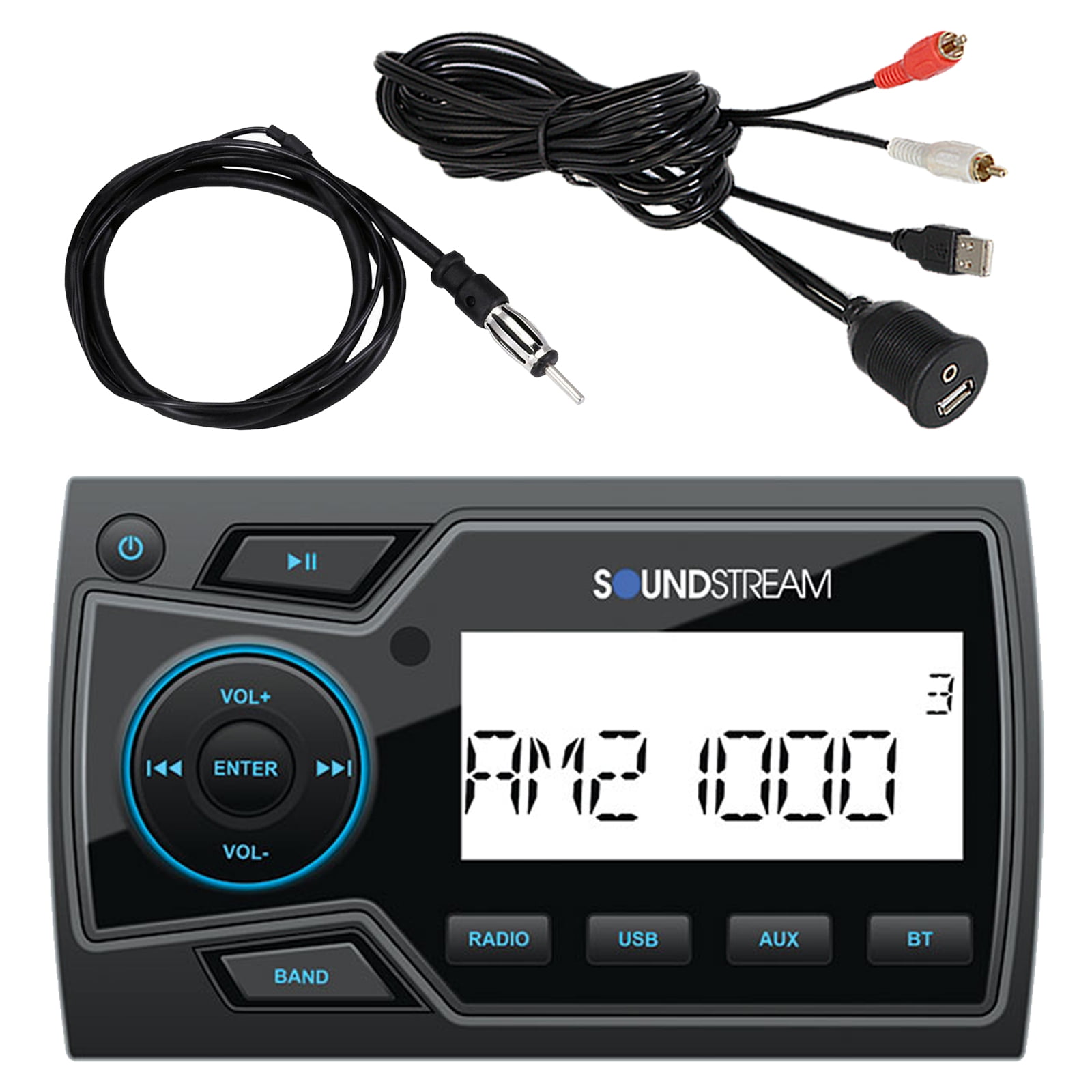 Soundstream MHU32 2" Marine Grade Digital Media Bluetooth Receiver
