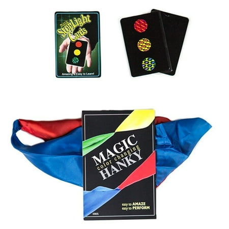 Hanky Magic Trick - magic makers color changing hanky and stop light cards easy magic tricks