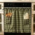 thumbnail image 7 of Heat-Resistant Tie-Back Oven Curtain 29.5x21.3 Inch,Polyester Dust & Oil Splash Proof,Machine Washable Decor for Kitchen Stove Oven Skirt Decor 29.3"W*21.3"H, 7 of 7