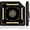 Black and Gold Mahjong 2, variant on Pink and Blue Mahjong Mat 31.5" x 31.5", NSEW Compass Design Non-Slip Noise Reduction Gaming Mat for Poker, Dominoes, Card Games