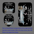 thumbnail image 6 of 4PCS Skull Shower Curtain Set, Rock and Roll Black and White Skeleton Bat Gothic Cool Men Bathroom Decor, Waterproof Fabric Shower Curtain, Non-Slip Bath Mat Bathroom Rugs Toilet Rug, 6 of 7