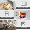 thumbnail image 6 of 8 Pcs Glass Food Storage Containers with Lids, 2 & 3 Compartment Glass Airtight Meal Prep Containers (4 Containers & 4 Lids), Oven & Freezer Safe, Leak Proof - Grey, 6 of 9