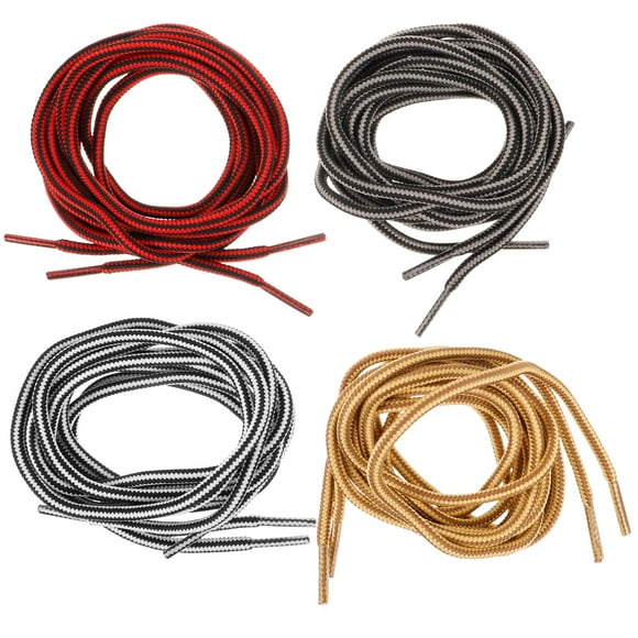BRIGHTFUFU 4Pairs Thick Rope Shoe Laces for Shoes with Versatile Round Design and Assorted Colors