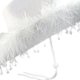 thumbnail image 3 of White Sombrero de vaquero occidental con pluma de borla de diamantes de imitación brillante, 3 of 3